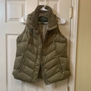 Green puffer vest by Eddie Bauer